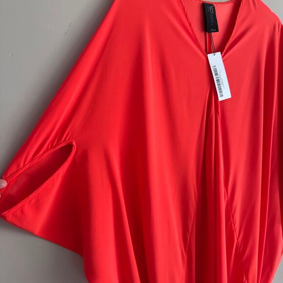 Zero + Maria Cornejo Koya Silk Charmeuse Dress in Safety Orange Size 6 New $895 - Picture 7 of 8